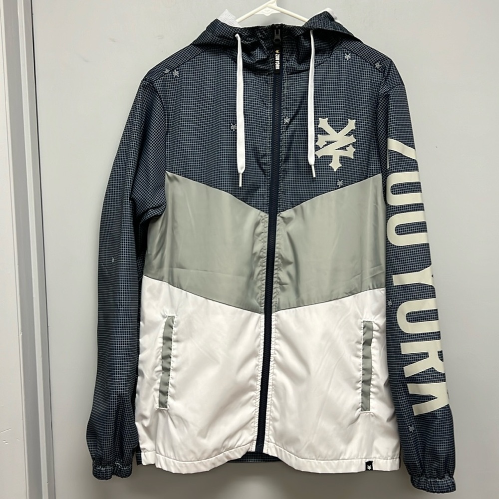 NEW Zoo York Men’s Full Zip Hooded Windbreaker Size Small